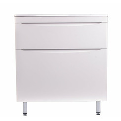 Тумба напольная Style Line Бергамо мини 80 (2 ящ.) Люкс антискрейтч белый Plus СС-00002314
