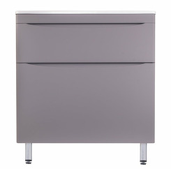 Тумба напольная Style Line Бергамо мини 80 (2 ящ.) Люкс антискрейтч серый Plus СС-00002315