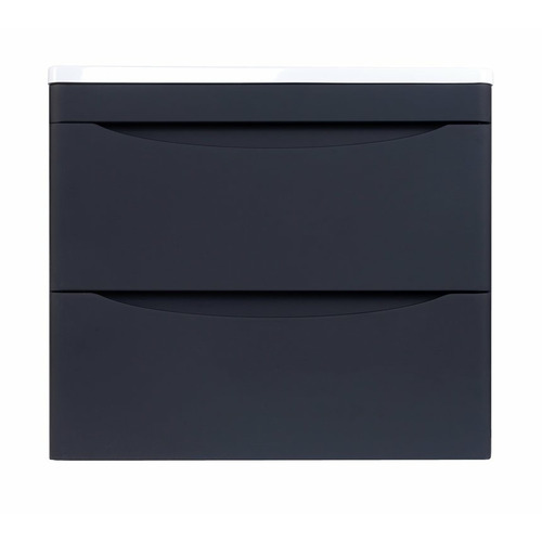 Тумба подвесная Style Line Бергамо мини 60 (2 ящ.) Люкс антискрейтч черный Plus СС-00002318
