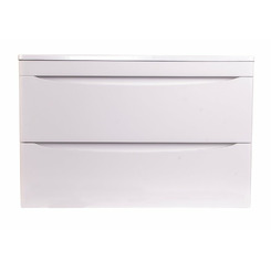 Тумба подвесная Style Line Бергамо мини 80 (2 ящ.) Люкс антискрейтч белый Plus СС-00002322