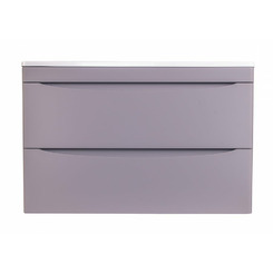 Тумба подвесная Style Line Бергамо мини 80 (2 ящ.) Люкс антискрейтч серый Plus СС-00002323