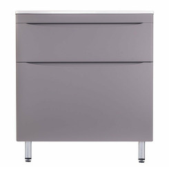 Тумба напольная Style Line Бергамо мини 90 (2 ящ.) Люкс антискрейтч серый Plus СС-00002362