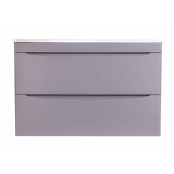 Тумба подвесная Style Line Бергамо мини 90 (2 ящ.) Люкс антискрейтч серый Plus СС-00002365
