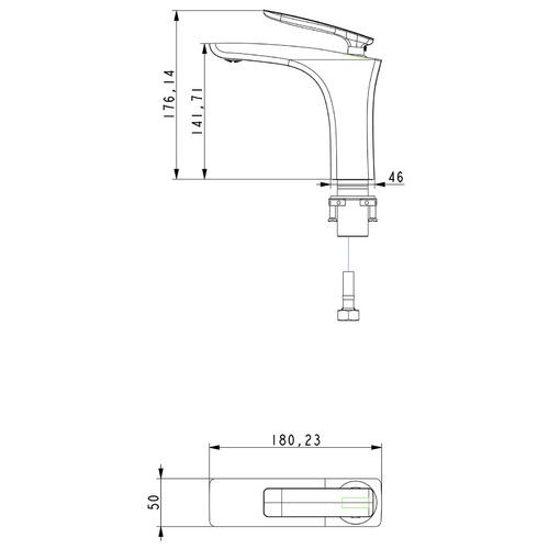 Смеситель для раковины Timo Helmi 4061/03F черный из латуни