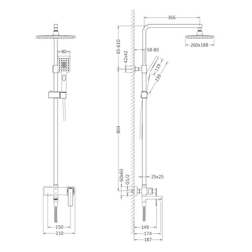 Душевая система Timo Torne SX-4320/17 золото матовое из латуни