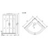 Душевая кабина Timo Standart Silver 90х90х220 T-6609S четверть круга