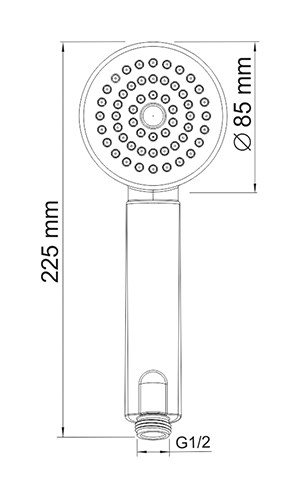 Душевая лейка Wasser Kraft A034 1 режим