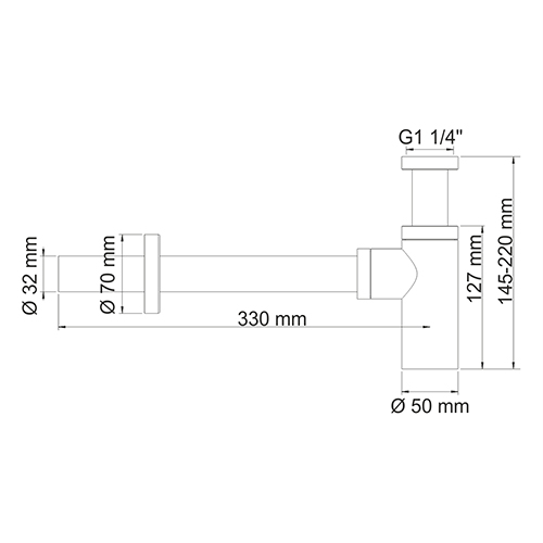 Сифон для раковины Wasser Kraft A070 хром