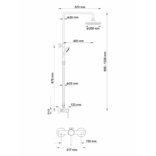 Душевая система Wasser Kraft A12202