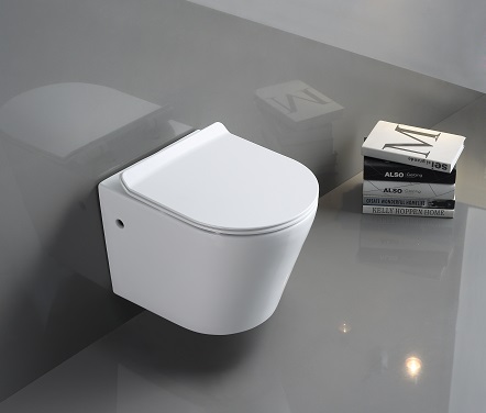 Подвесной унитаз CeramaLux B2330 безободковый, сиденье микролифт