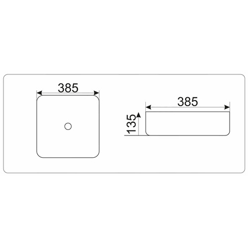 Раковина CeramaLux Luxline D1303H004 чёрная