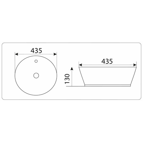 Раковина CeramaLux Luxline D1306H020 чёрная с серебром