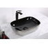 Раковина CeramaLux Luxline D1333H020 чёрная с серебром