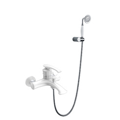 Смеситель для ванны с душем AltroBagno Beatrice 0206 Bi латунь белый
