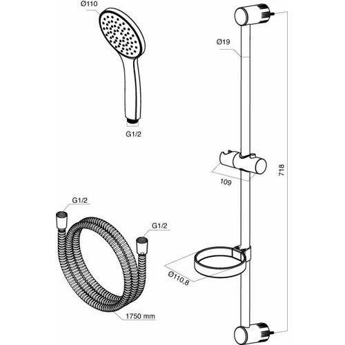 Душевой гарнитур Am.Pm Joy F0185000