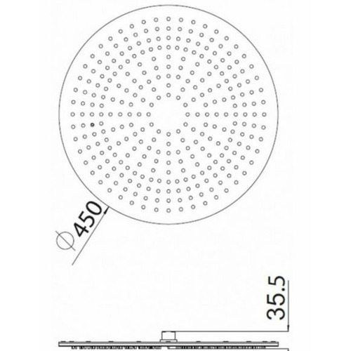 Тропическая лейка Am.Pm Awe Round F0500100 стационарная