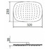 Тропическая лейка Am.Pm Awe Oval F0500300 стационарная