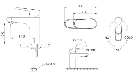 Смеситель Bravat Pure F1105161C для раковины