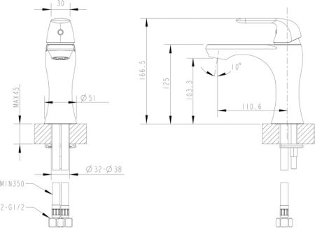 Смеситель Bravat Flow F171105C для раковины