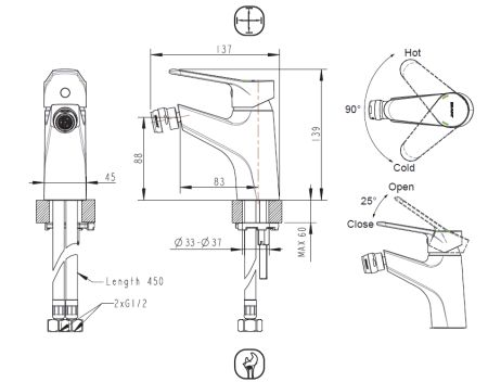 Смеситель Bravat Eco F3111147C для биде