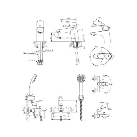 Смеситель Bravat Drop-D F648162C-B-RUS для ванны