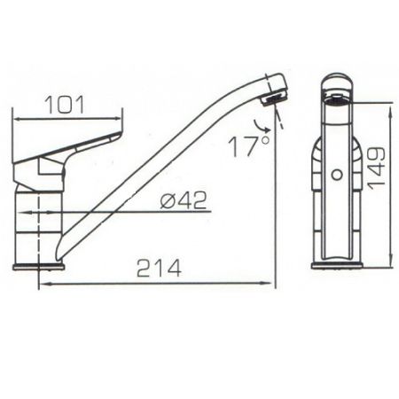 Смеситель Bravat Drop-D F748162C для кухни