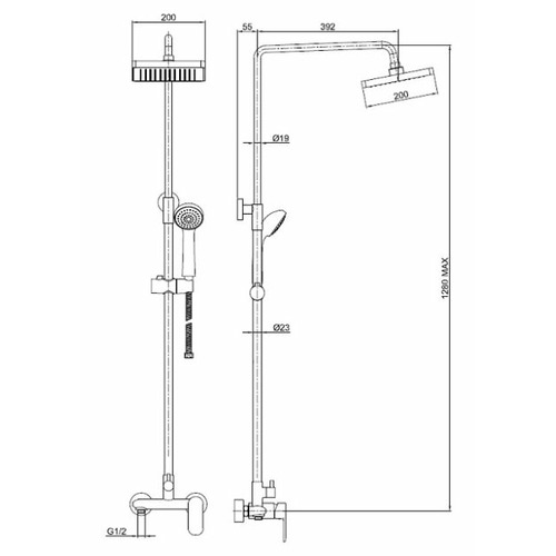 Душевая система Bravat Opal F9125183CP-A-RUS