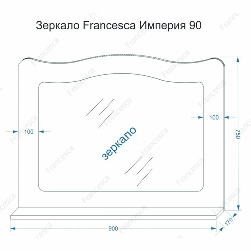 Зеркало Francesca Империя 90 венге