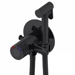 Встраиваемый смеситель Gappo G7288-6 с гигиеническим душем, черный матовый