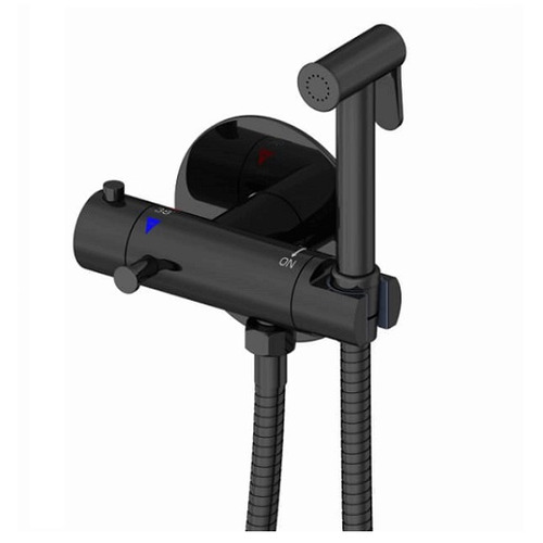 Встраиваемый смеситель Gappo G7290-6 черный, с гигиенической лейкой