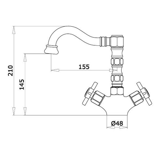 Смеситель для раковины Ganzer Otto GZ 15011