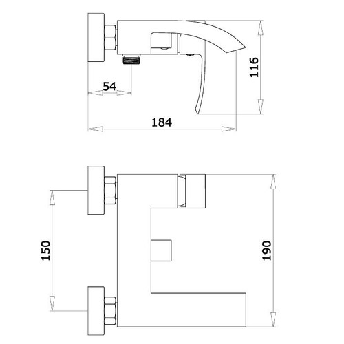 Смеситель для ванны Ganzer Leon GZ 44032D (25032D) бронза