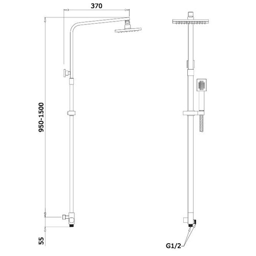 Душевая стойка Ganzer GZ 25074