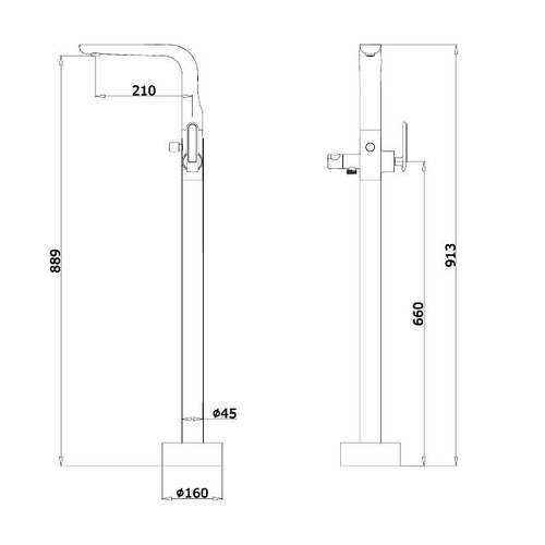 Напольный смеситель для ванны Ganzer Haiger GZ 52081F белый