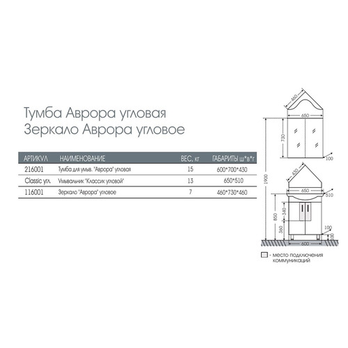 Зеркало Санта Аврора 65