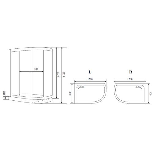 Душевая кабина Timo Premium ILMA-902 L
