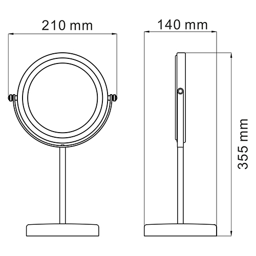 Косметическое зеркало Wasser Kraft K-1003