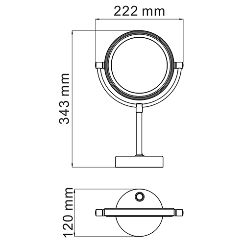Косметическое зеркало Wasser kraft K-1005
