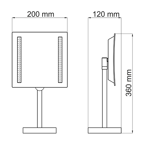Косметическое зеркало Wasser kraft K-1007
