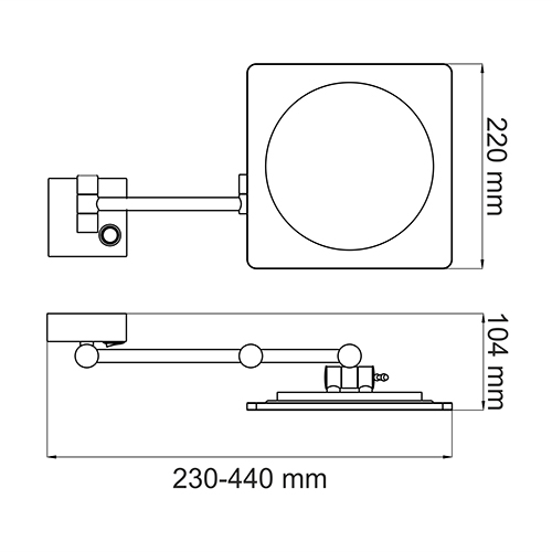 Косметическое зеркало Wasser Kraft K-1008