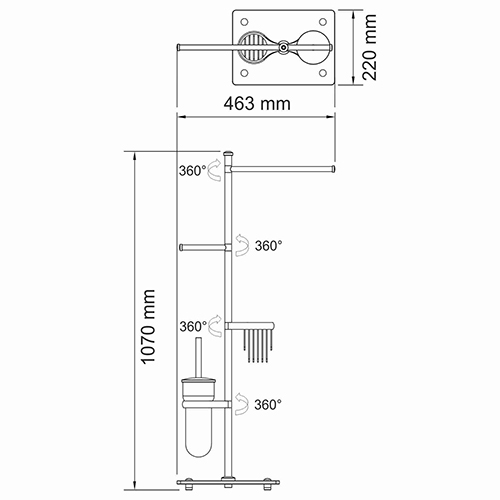 Стойка Wasser Kraft K-1248 напольная