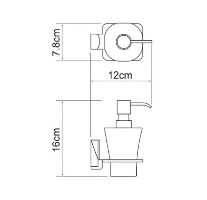 Дозатор Wasser Kraft Exter K-5299 бронза 300 ml.