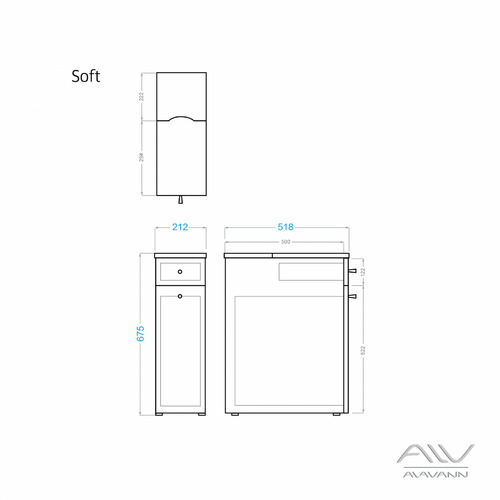 Комод для туалета Alavann Soft белый