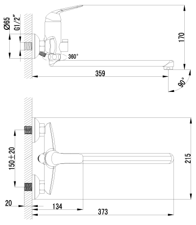 Смеситель Lemark Plus Advance LM1251C для ванны