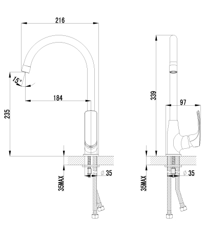 Смеситель Lemark Plus Shepe LM1705C для кухни