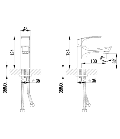 Смеситель Lemark Plus Shape LM1706C для раковины