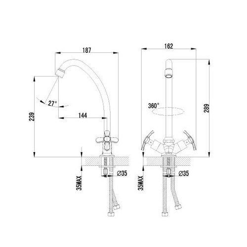 Смеситель Lemark Partner LM6544C для кухни