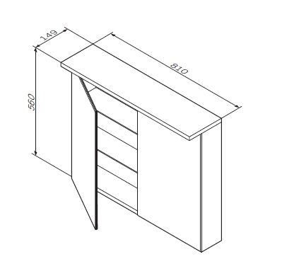 Зеркальный шкаф AM.PM Spirit 80
