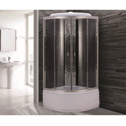 Душевая кабина Niagara Eco NG-7508-08 90х90 профиль серебро стекло с рисунком мозаика