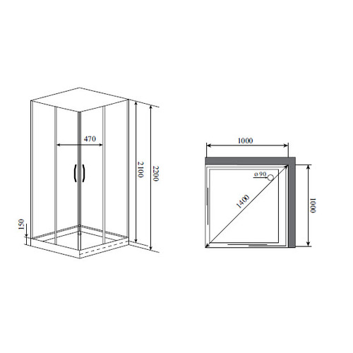 Душевая кабина Timo Premium NURA H-516 с парогенератором